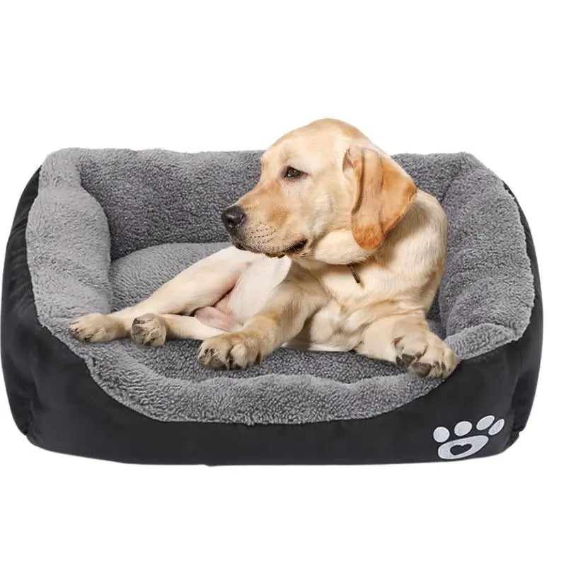 Large Dog Bed Kenner Square Plush - DreammyDoggie