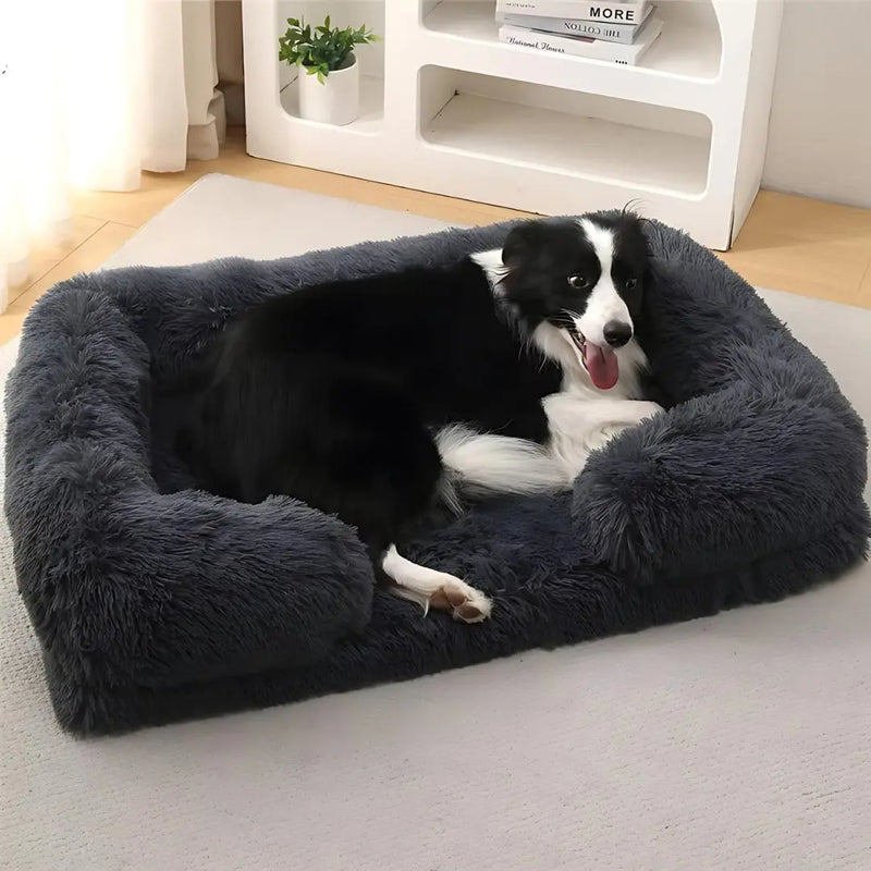 Large Sofa Dog Bed Orthopedic Fluffy Bear - DreammyDoggie