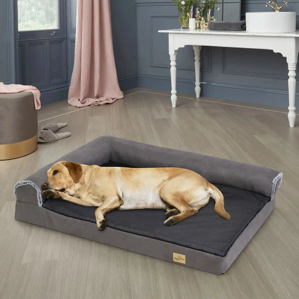 Ultimate Comfort Bolster Dog Bed for Extra Large Dogs - DreammyDoggie