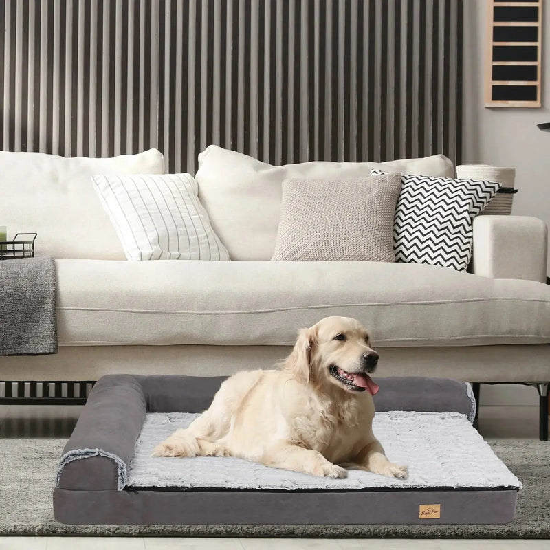 Ultimate Comfort Bolster Dog Bed for Extra Large Dogs - DreammyDoggie